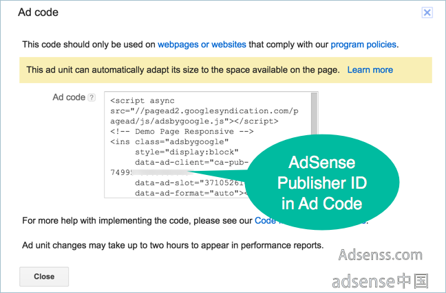 AdSense账户的ID 我们需要知道有哪些